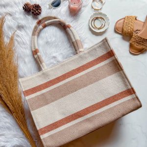 Canvas Two-Tone Shopper Tote