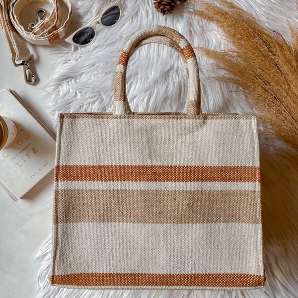 Canvas Two-Tone Shopper Tote - Image 4