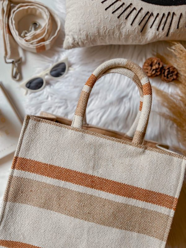 Canvas Two-Tone Shopper Tote - Image 2