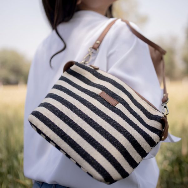 Beaded Canvas Shoulder Bag
