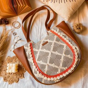 Straw & Leather Hybrid Tote