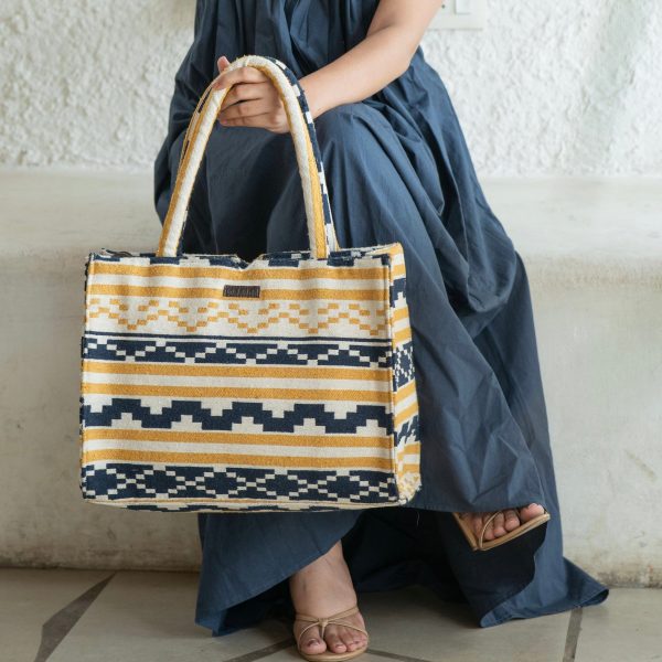 Colorblock Leather Tote