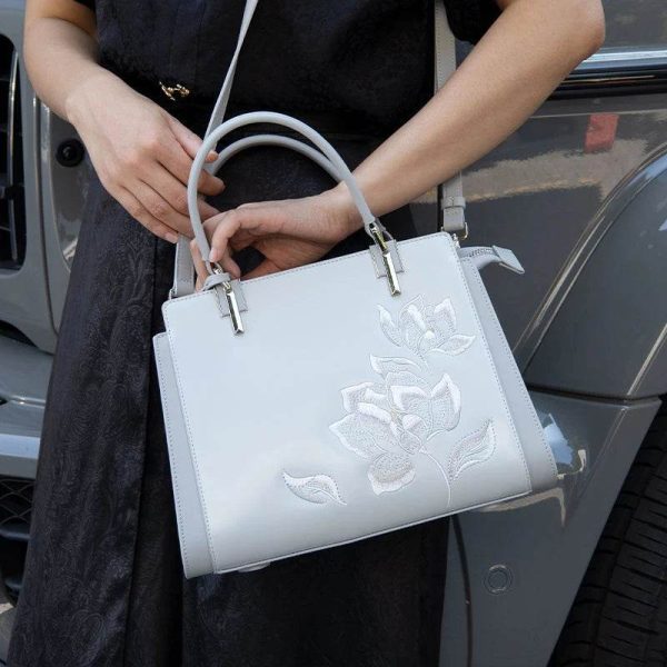 Velvet Embroidered Mini Clutch - Image 4