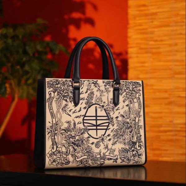 Satin Beaded Evening Tote - Image 4