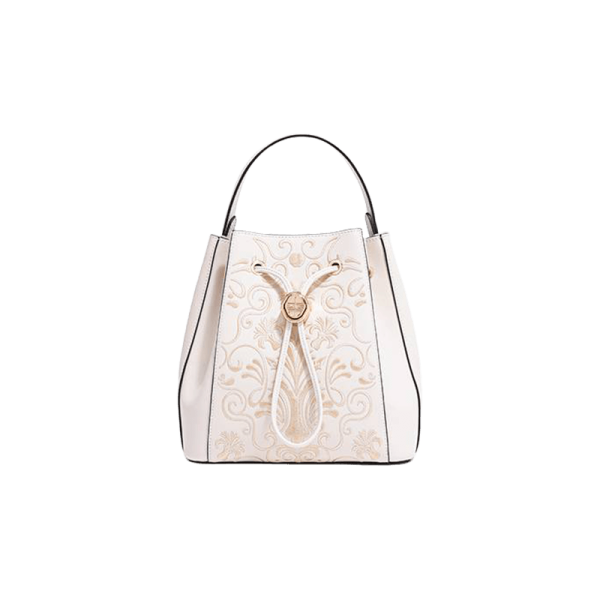Suede Fringe Bucket Bag