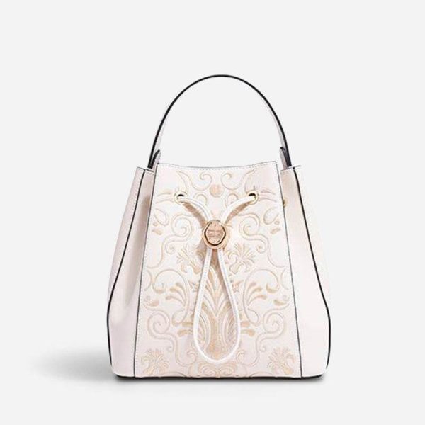 Suede Fringe Bucket Bag - Image 3