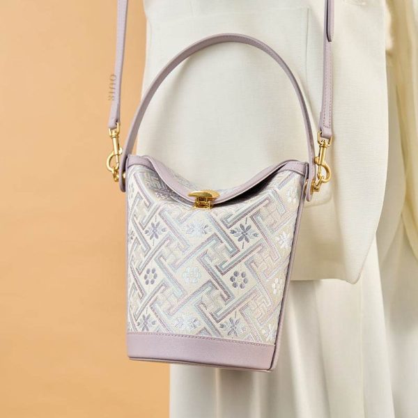 Satin Embroidered Mini Shoulder Bag - Image 4