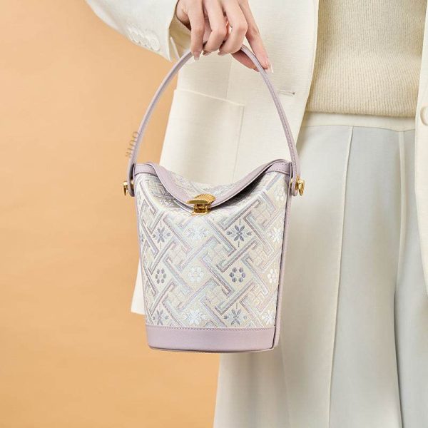 Satin Embroidered Mini Shoulder Bag - Image 2
