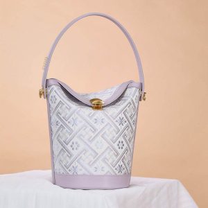 Satin Embroidered Mini Shoulder Bag