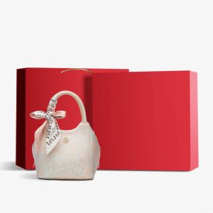 Ostrich Print Crescent Crossbody