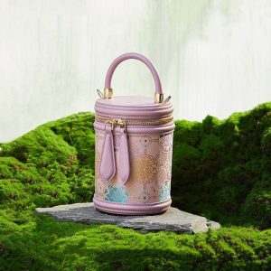 Croc Print Patent Crescent Tote
