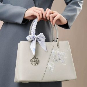 Denim Quilted Circle Bag