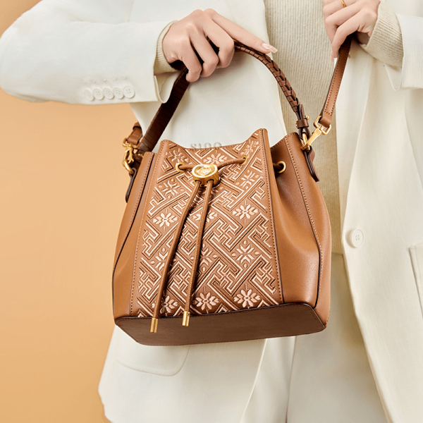 Soft Leather Bucket Tote - Image 3