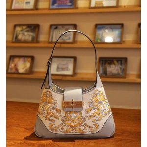 Metallic Rose Chain Crossbody