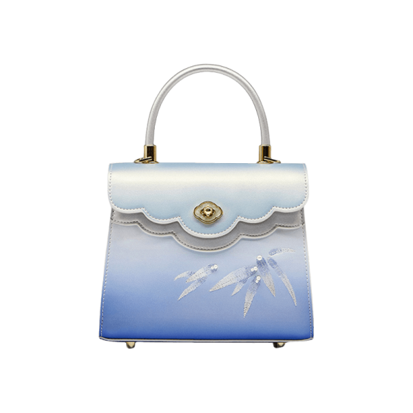 Denim Patchwork Crescent Tote - Image 4