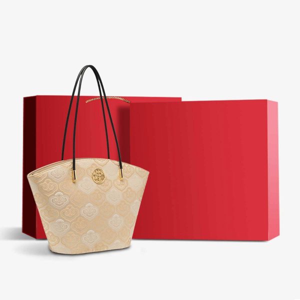 Two-Tone Leather Bucket Bag - Image 5