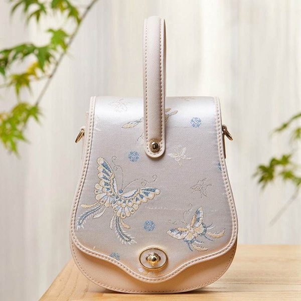 Ostrich Print Leather Mini Satchel - Image 4