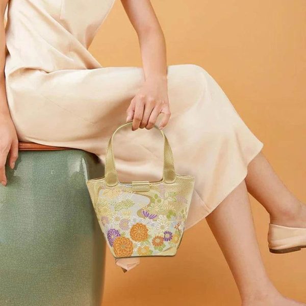 Raffia Embroidered Mini Tote - Image 2
