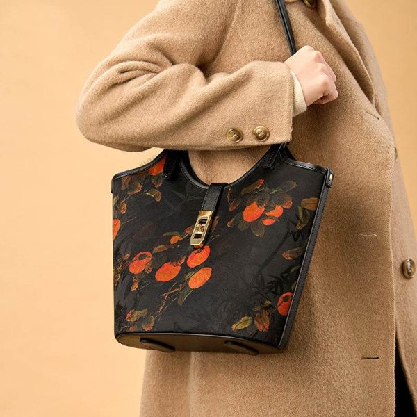 Croc Print Top Handle Bag - Image 4