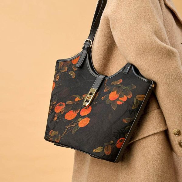 Smooth Leather Crescent Bag