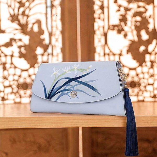 Satin Beaded Evening Clutch - Image 4