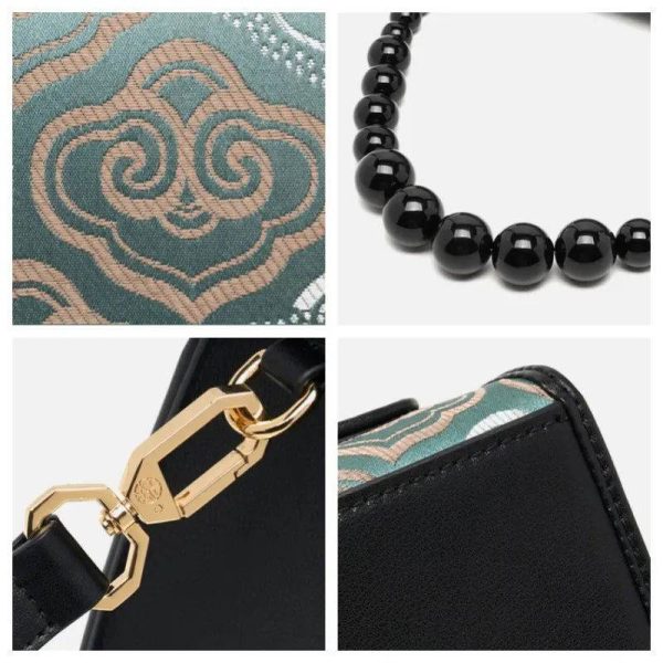 Satin Embroidered Circle Pouch - Image 2
