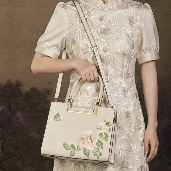 Velvet Quilted Shoulder Satchel - Image 5