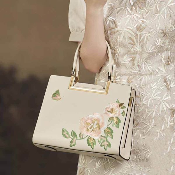 Velvet Quilted Shoulder Satchel - Image 4
