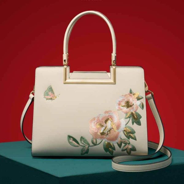 Velvet Quilted Shoulder Satchel - Image 3