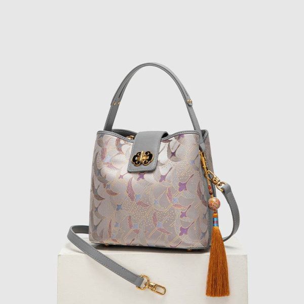Suede Top Handle Bag - Image 3