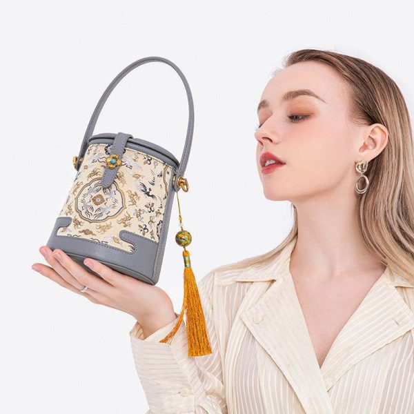 Ostrich Print Leather Tote - Image 2
