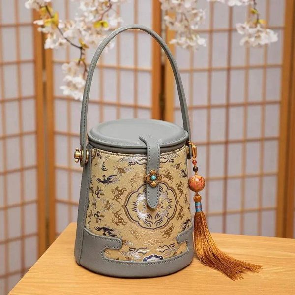 Ostrich Print Leather Tote - Image 3