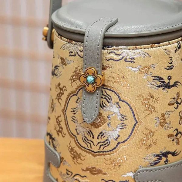 Ostrich Print Leather Tote - Image 5