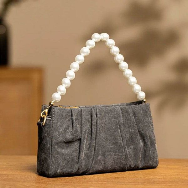 Crocheted Raffia Shoulder Bag - Image 3