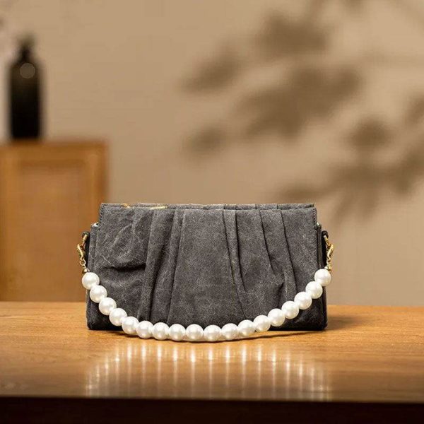 Crocheted Raffia Shoulder Bag - Image 2