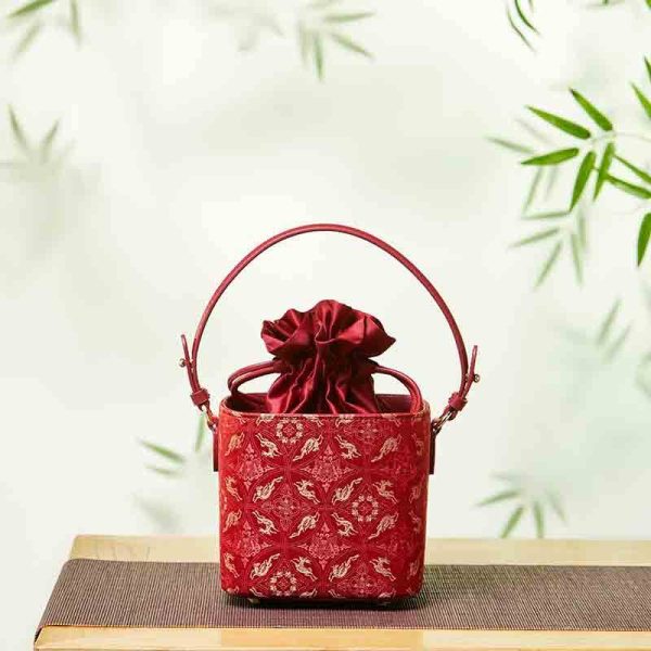 Denim Embroidered Satchel - Image 4