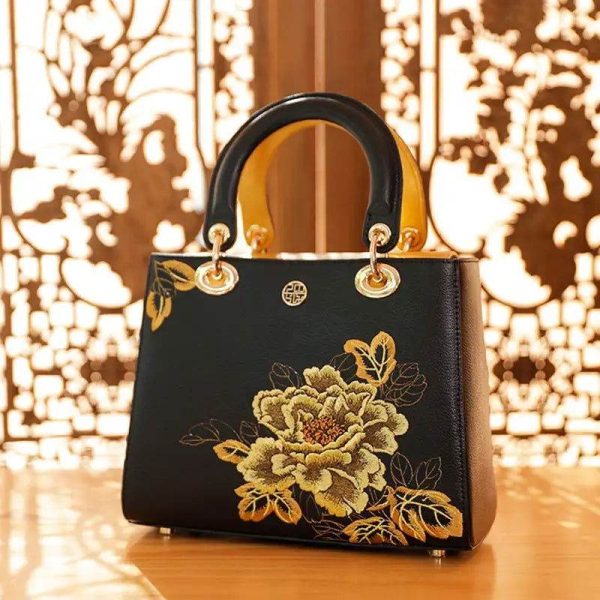 Canvas Embroidery Mini Bag - Image 3