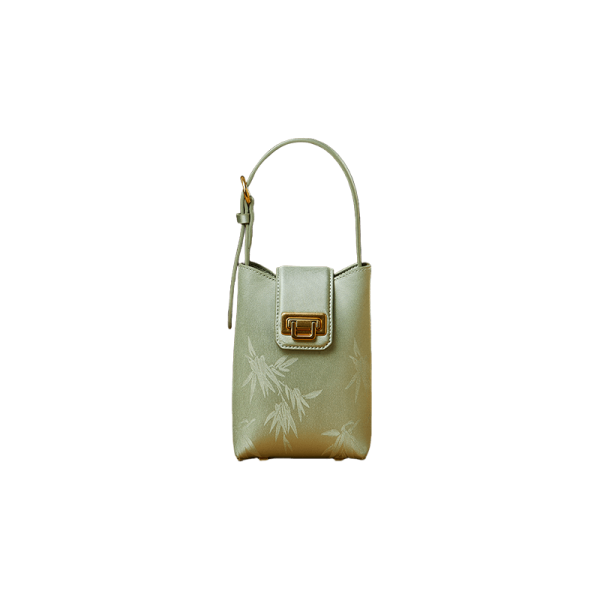 Croc Print Leather Hobo