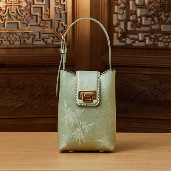 Croc Print Leather Hobo - Image 4