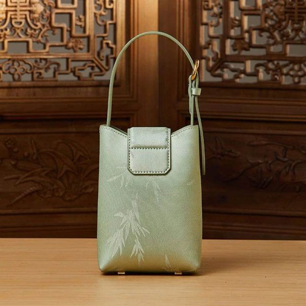 Croc Print Leather Hobo - Image 2