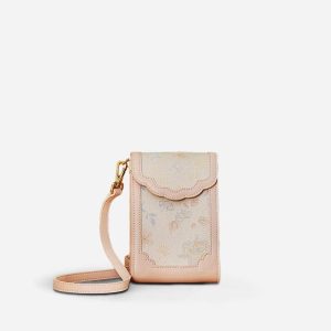 Ostrich Print Leather Tote