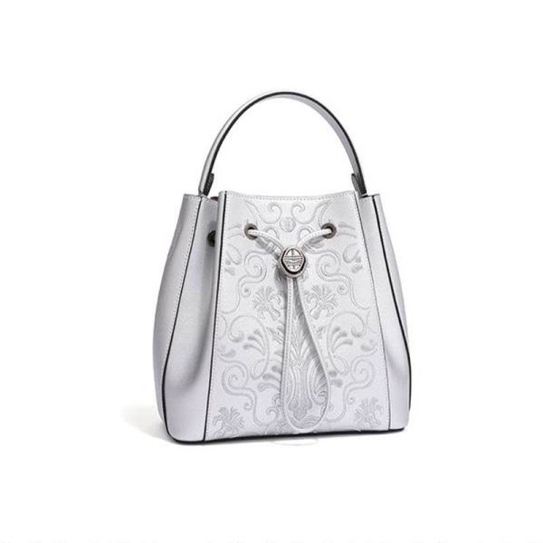 Croc Print Structured Satchel - Image 4