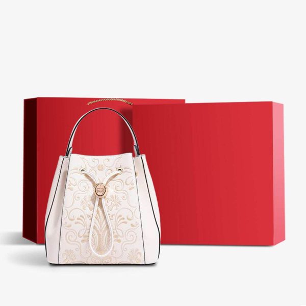 Suede Fringe Bucket Bag - Image 4