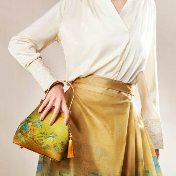 Velvet Quilted Mini Tote - Image 5