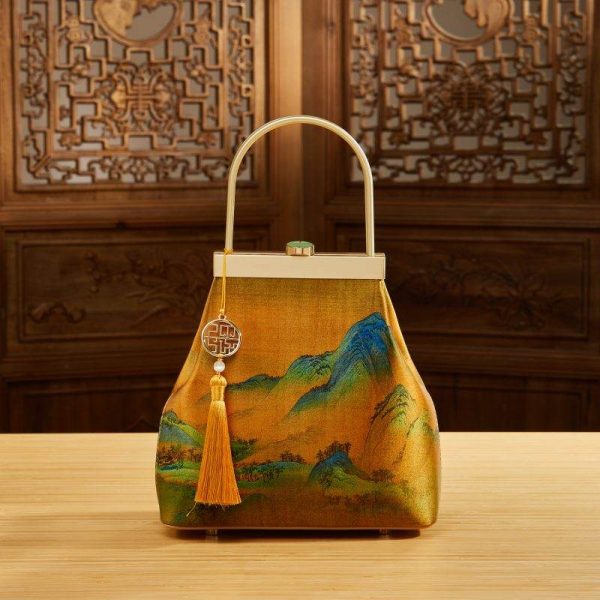 Velvet Quilted Mini Tote - Image 3