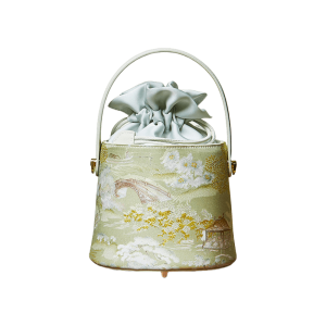 Beaded Raffia Circle Bag