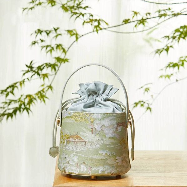 Beaded Raffia Circle Bag - Image 2