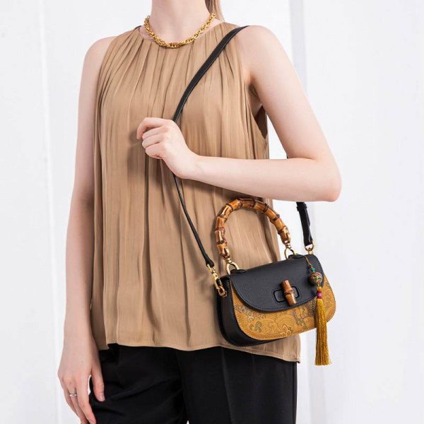 Denim Quilted Mini Bag - Image 4