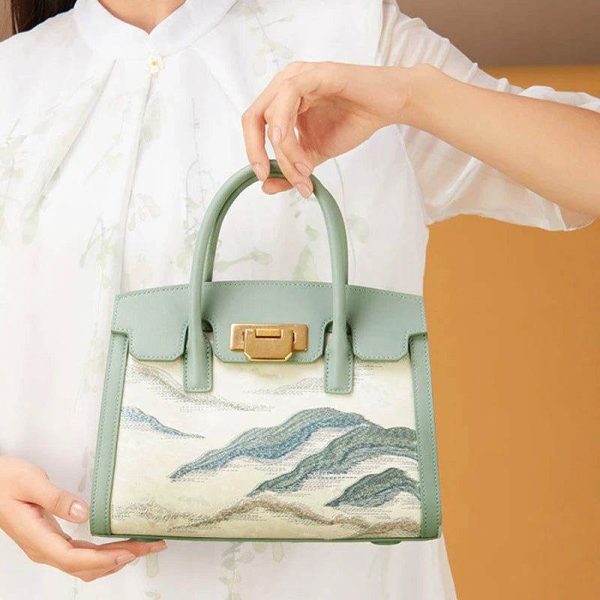 Ostrich Print Box Clutch - Image 5