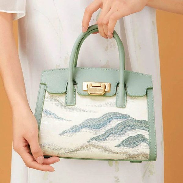 Ostrich Print Box Clutch - Image 4